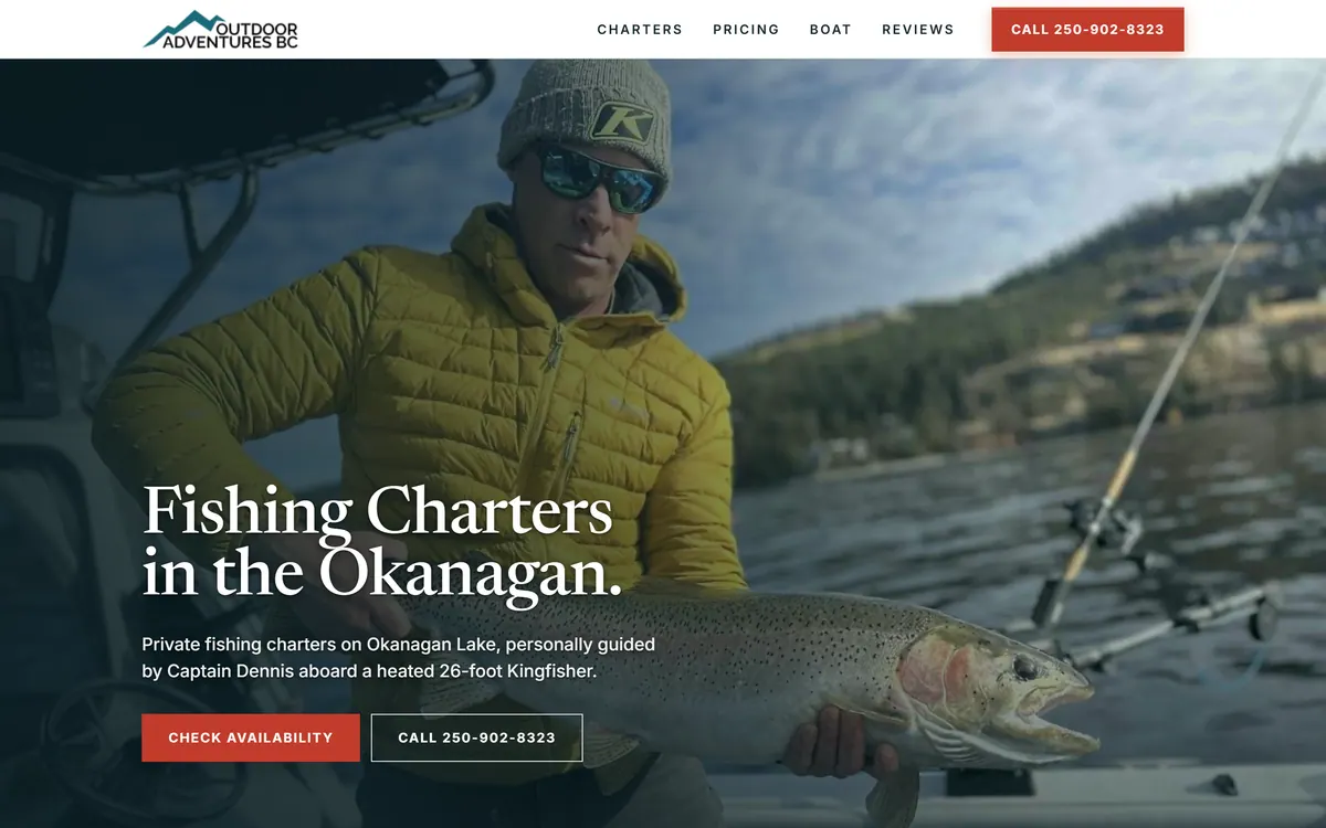 Outdoor Adventures BC website