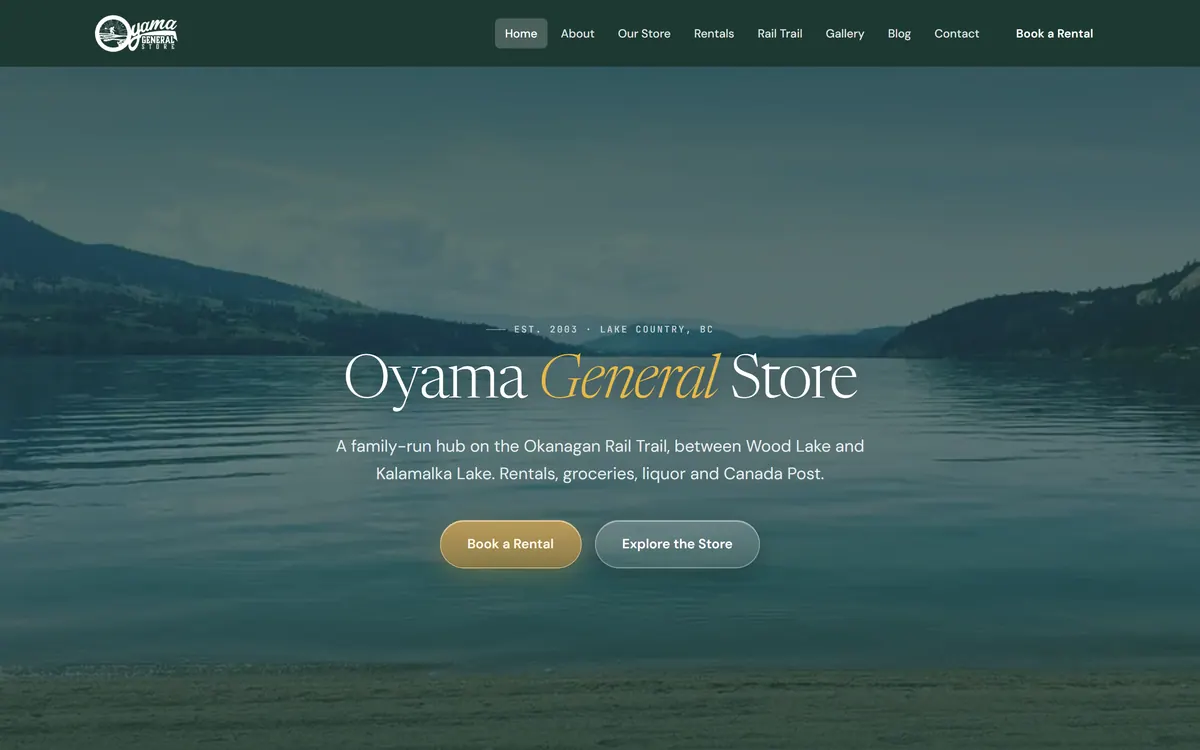 Oyama General Store website