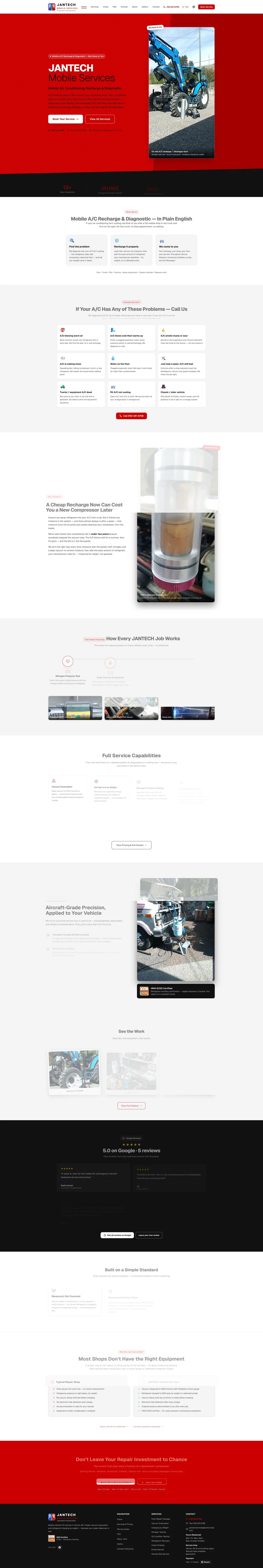 Jantech Services website hand-built by Elliot Digital