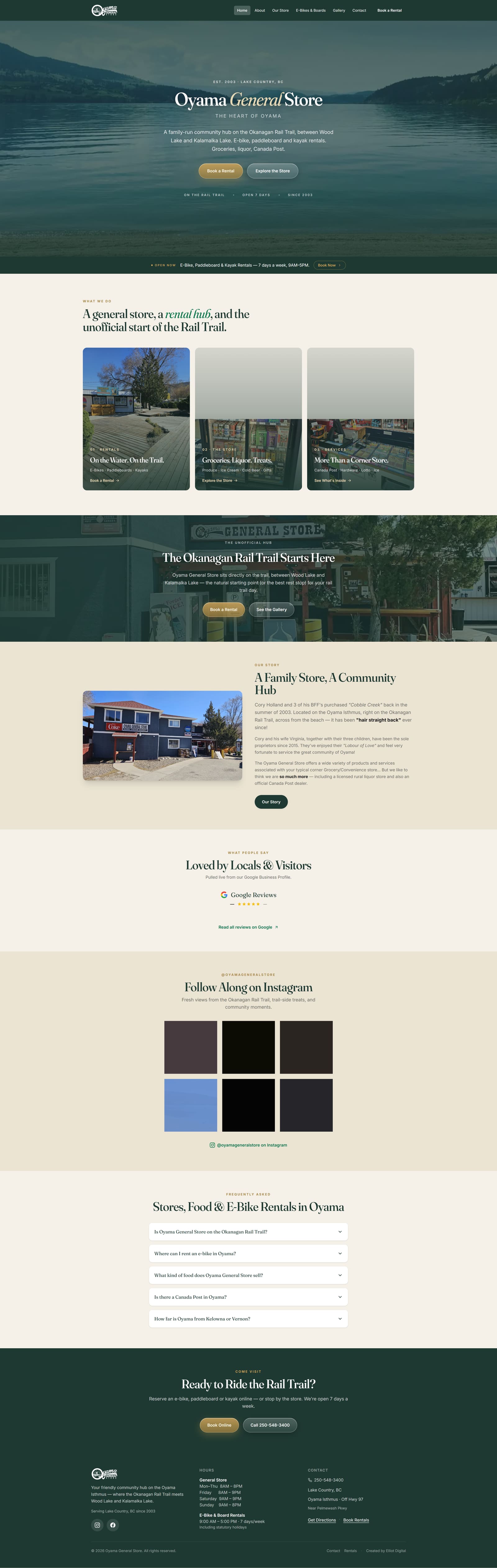 Oyama General Store General Store project, hand-built by Elliot Digital