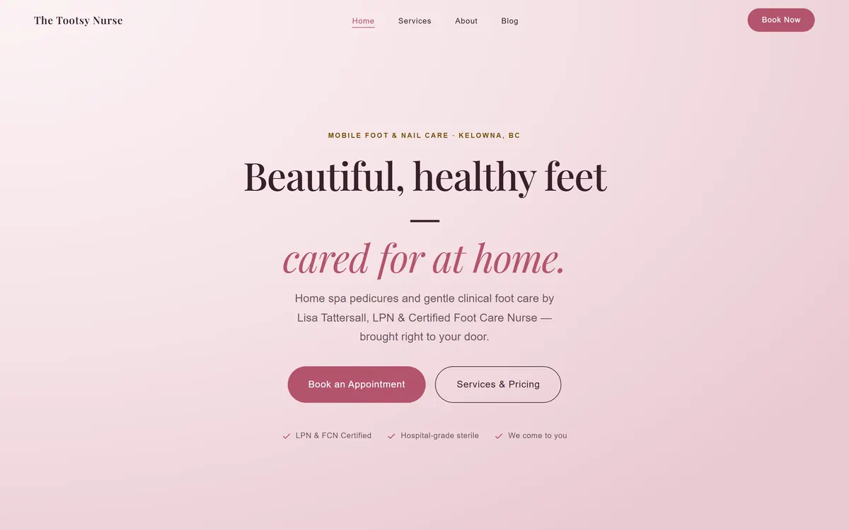 The Tootsy Nurse website