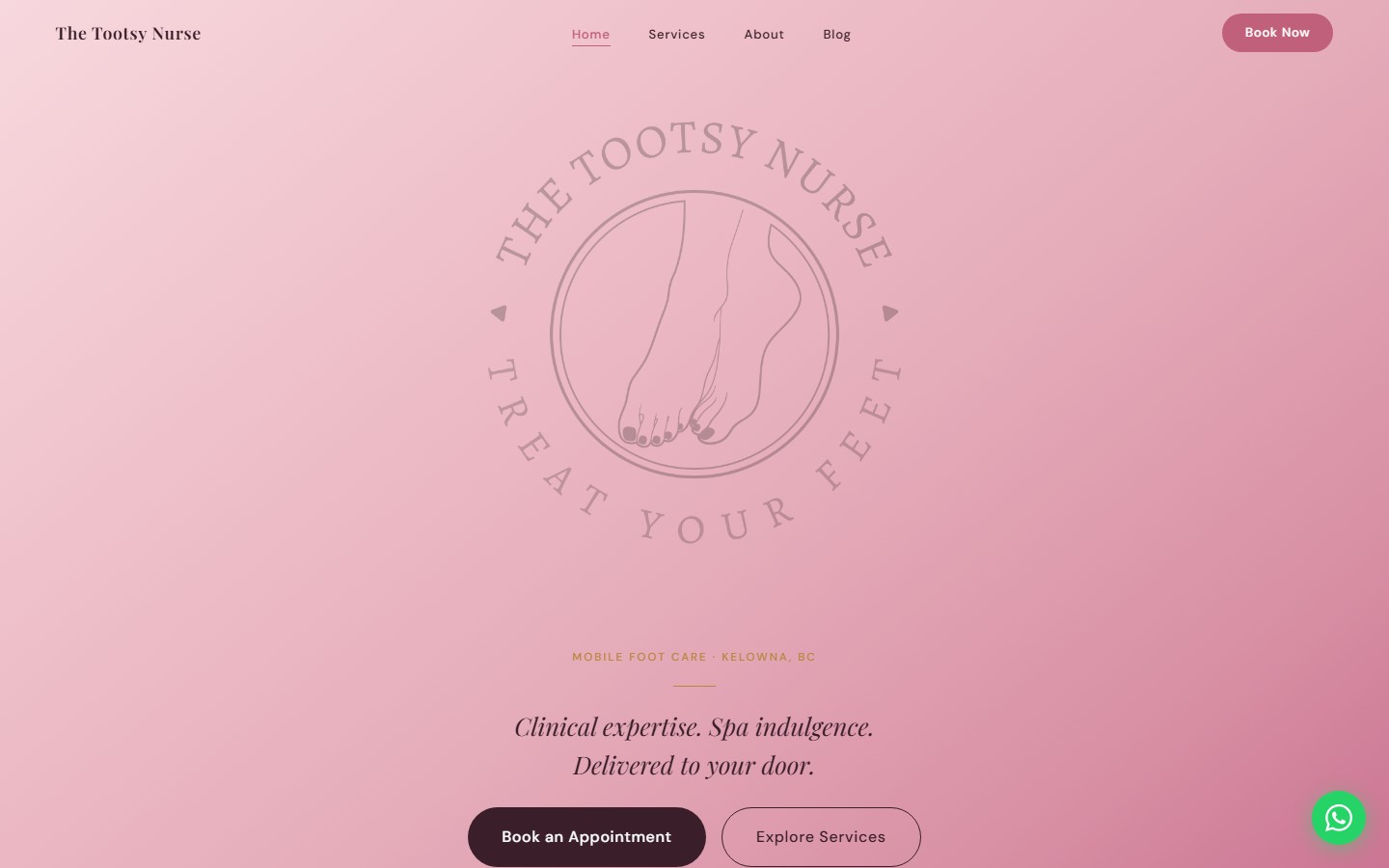 The Tootsy Nurse Health & Beauty project, hand-built by Elliot Digital